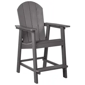 Garden Bar Chair ADIRONDACK Synthetic Material Dark Grey