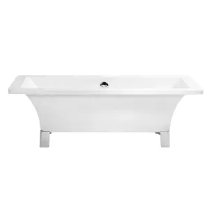 Viktor Benson Linea Flat Top Freestanding Bath with Modern Chrome Feet