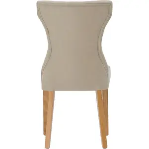 Wimbledon Upholstered Dining Chair (Set of 2) Beige