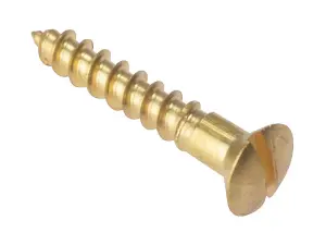 ForgeFix RAH18BR Wood Screw Slotted Raised Head ST Solid Brass 1in x 8 Box 200 FORRAH18BR