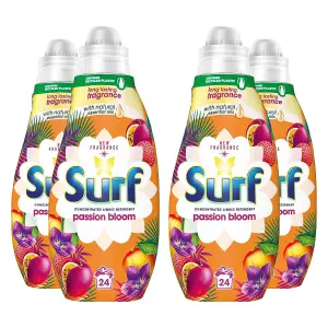 Surf Concentrated Liquid Laundry Detergent, Passion Bloom, 24 Washes, 4Pk