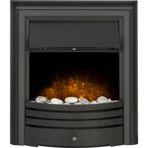 Adam Cambridge Pebble Electric Fire in Black