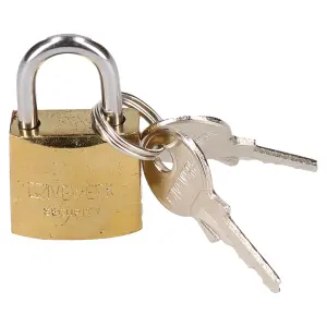 12 x 20mm Shackle Brass Padlock / Security / Lock Gate Door Shed AT002