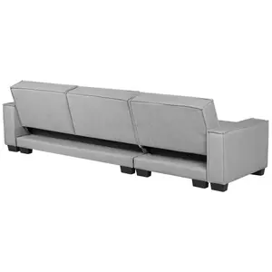 Corner Sofa ROMEDAL Light Grey Fabric Right Hand