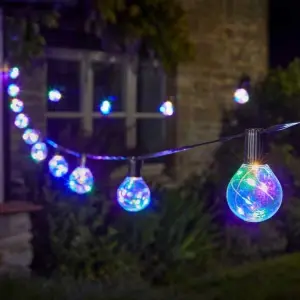 Firefly Festoon - Multi-Coloured, 20 Waterproof LED Festoon Lights Outdoor, Indoor Outdoor Globe String Lights