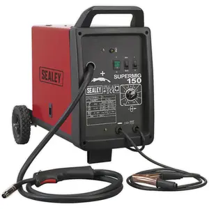 High-Performance 150A MIG Welder with Forced Air Cooling and Non-Live Torch