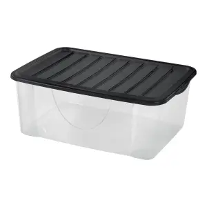 Clear 9L Small Plastic Stackable Storage box with Lid