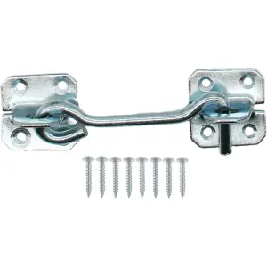 EAI Long Cabin Hook Strong Hold Back Gate or Door Hook Wire Pattern Steel - 300mm - Zinc