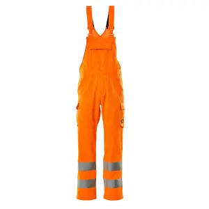 Mascot Safe Light One-Tone Bib & Brace (Hi-Vis Orange)  (32.5) (Leg Length - Long)