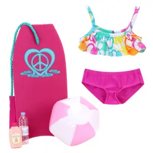 Sophia's by Teamson Kids Bikini and Beach Accessories Set for 18" Dolls