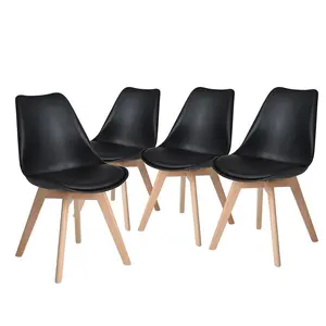 Nero Upholstered Side Chair (Set of 4) Black