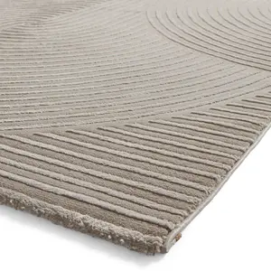 Mink Optical 3D Washable Modern Abstract Dining Room Bedroom & Living Room Rug-160cm X 230cm