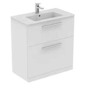 Ideal Standard i.life A Standard Matt White Freestanding Bathroom Vanity unit (H) 853mm (W) 800mm