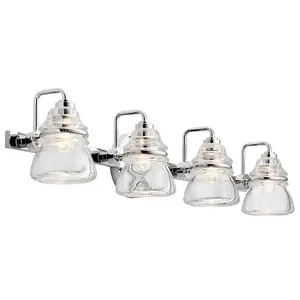 Luminosa Kichler Talland Bathroom Wall Lamp Polished Chrome, IP44