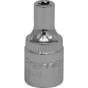 Premium E4 TRX Star Socket Bit - 1/4" Square Drive with Knurled Grip