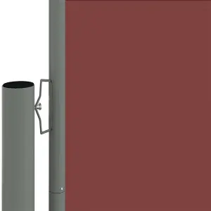 Berkfield Retractable Side Awning Brown 200x1200 cm