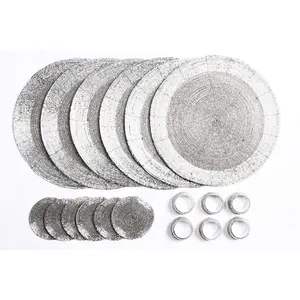 18 Piece Placemat Set Silver