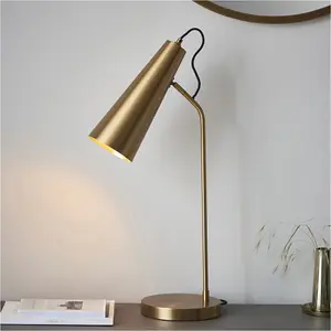 Standing Floor & Table Lamp Set -Industrial Warm Antique Brass Task Light