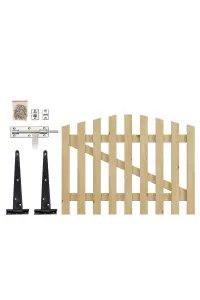 Outdoor Picket Fence Gate Entrance for Gardens, Yards, and Patios W 120cm H 90cm