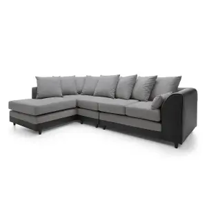 Dylan Large Corner Sofa Left Facing in Cool Grey