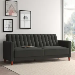 Bosco 3 Seater Velvet Reclining Sleeper Gray Velvet