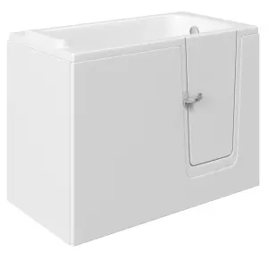 Trojan Baths Gloss White Rectangular Right-handed Deep Soak Easy access bath (L)122cm (W)65cm