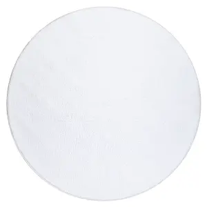 Modern washing carpet LINDO circle white, anti-slip, shaggy circle 80 cm