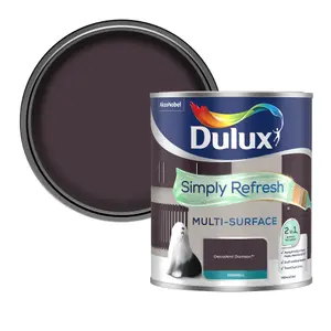 Dulux Simply Refresh Decadent Damson Eggshell Multi-surface Emulsion paint, 750ml