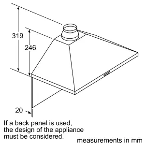 Bosch Serie 2 DWP74BC50B Stainless steel Chimney Cooker hood, (W)75cm