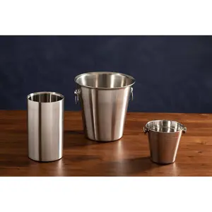 Essentials by Premier Dakota Stainless Steel Shiny Finish Ice Bucket