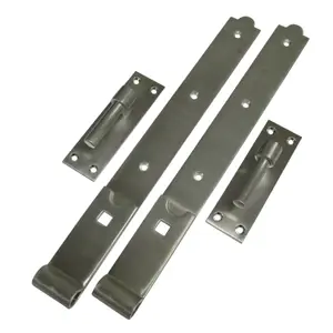 Hook and Band Gate Hinges Stainless Steel 24" (Straight Door Shed Pair)