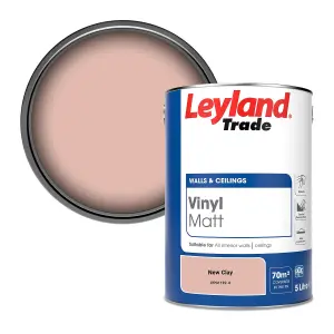 Leyland Trade Vinyl Matt Walls & Ceilings Emulsion Paint New Clay (PPG1192-4) 5L