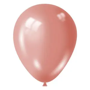 Fantasia Latex Shiny Balloons (Pack of 15) Rose Gold (One Size)