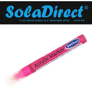 Acrylic Paint Marker Pen Permanent for Stone Leather Fabric Plastic (Metallic Pink)