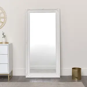 Melody Maison Extra Large White Wall/Floor Mirror 158cm x 78cm