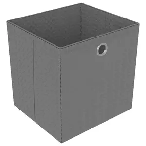 Berkfield 4-Cube Display Shelf with Boxes Grey 69x30x72.5 cm Fabric