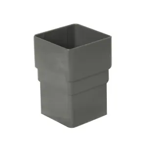 FloPlast Anthracite grey Square Downpipe (L)0.14m