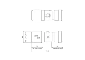 Flomasta Push-fit Isolating Valve (Dia)15mm