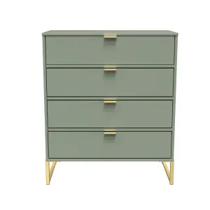 Madrid 4 Drawer Chest in Reed Green (Ready Assembled)