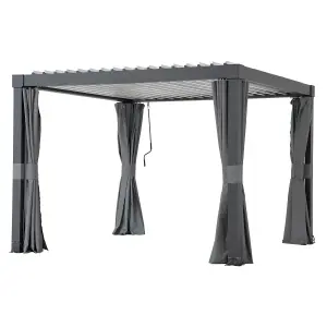 SUNJOY Replacement Curtain for Louvered Pergola 3x3m