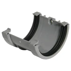 FloPlast Miniflo Grey Half round Union Bracket (Dia) 76mm