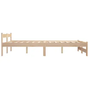 Berkfield Bed Frame Solid Pine Wood 140x200 cm