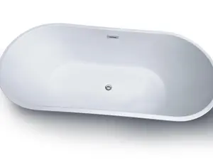 Lisna Waters LWFBS6100 1500mm x 800mm Double Ended Small Freestanding Bath