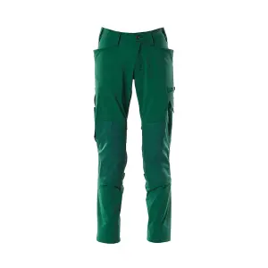 Mascot Accelerate Stretch Trousers with Kneepad Pockets - Green   (30.5) (Leg Length - Long)