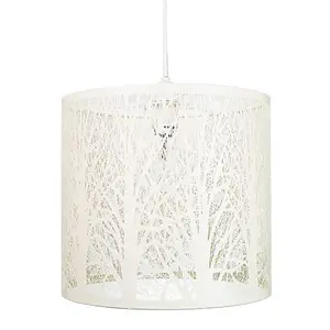 Unique and Beautiful Soft Cream Metal Forest Design Ceiling Pendant Shade