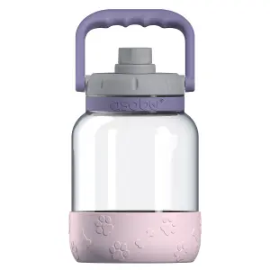 Tritan Water Bottle with Dog Bowl Pink 1.5 Litre