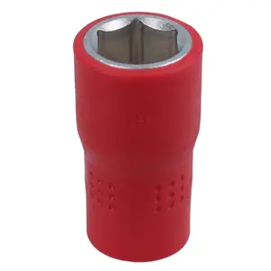 18mm 1/2in drive VDE Insulated Shallow Metric Socket 6 Sided Single Hex 1000 V