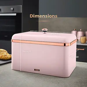 Tower Cavaletto T826130PNK Bread Bin Pink