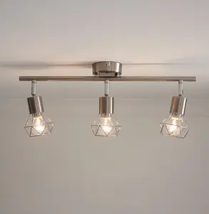 Juno Satin Nickel 3lt Bar Ceiling Fitting