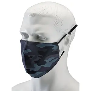 Draper Camo Fabric Resuable Face Masks, Blue (Pack of 2) 94962